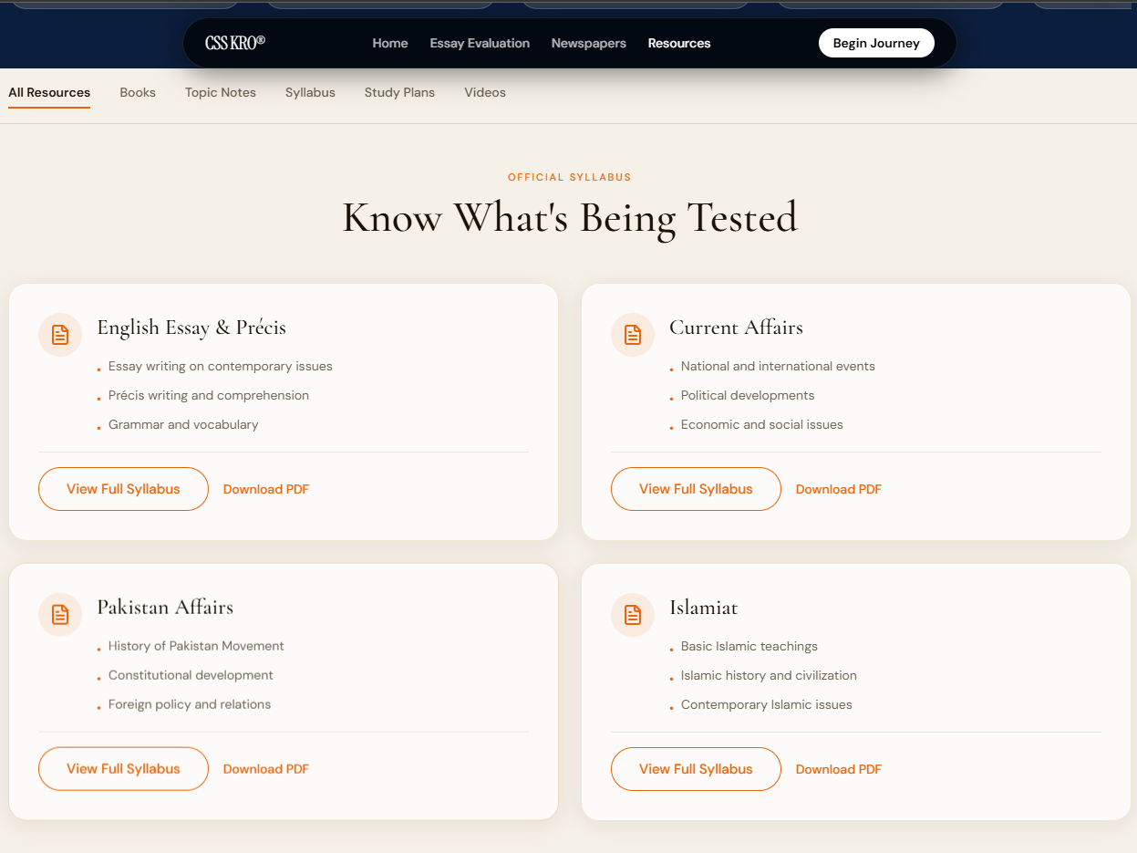 CSS Kro - AI-Powered Exam Prep Platform Interface Screenshot 4
